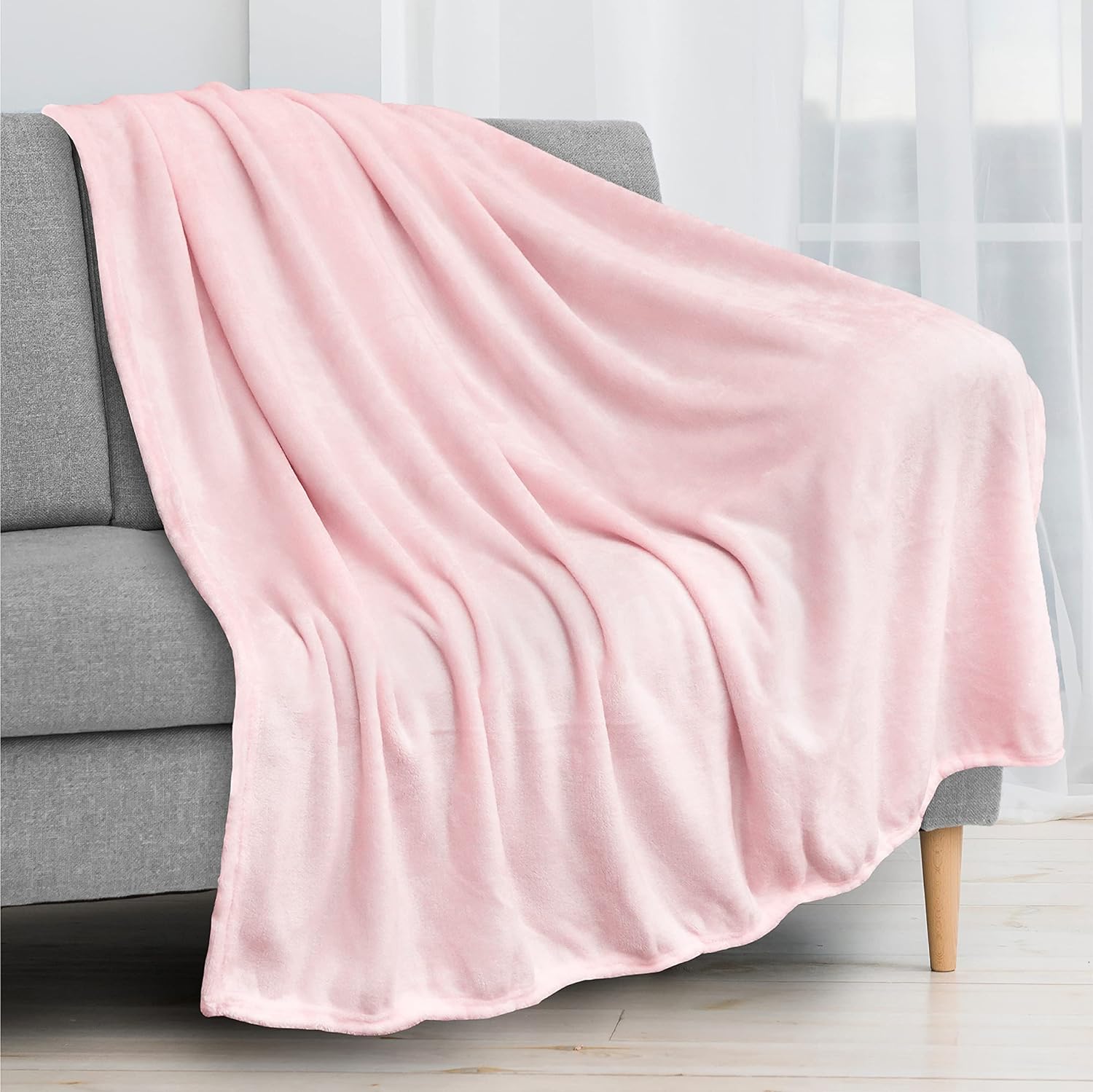 Pink Fleece Blanket with Pillowcases