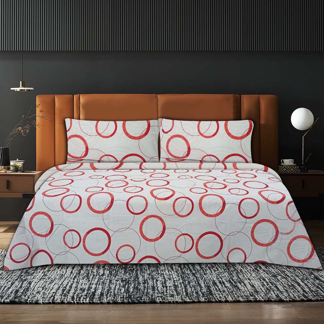 Circles Red Bed Set