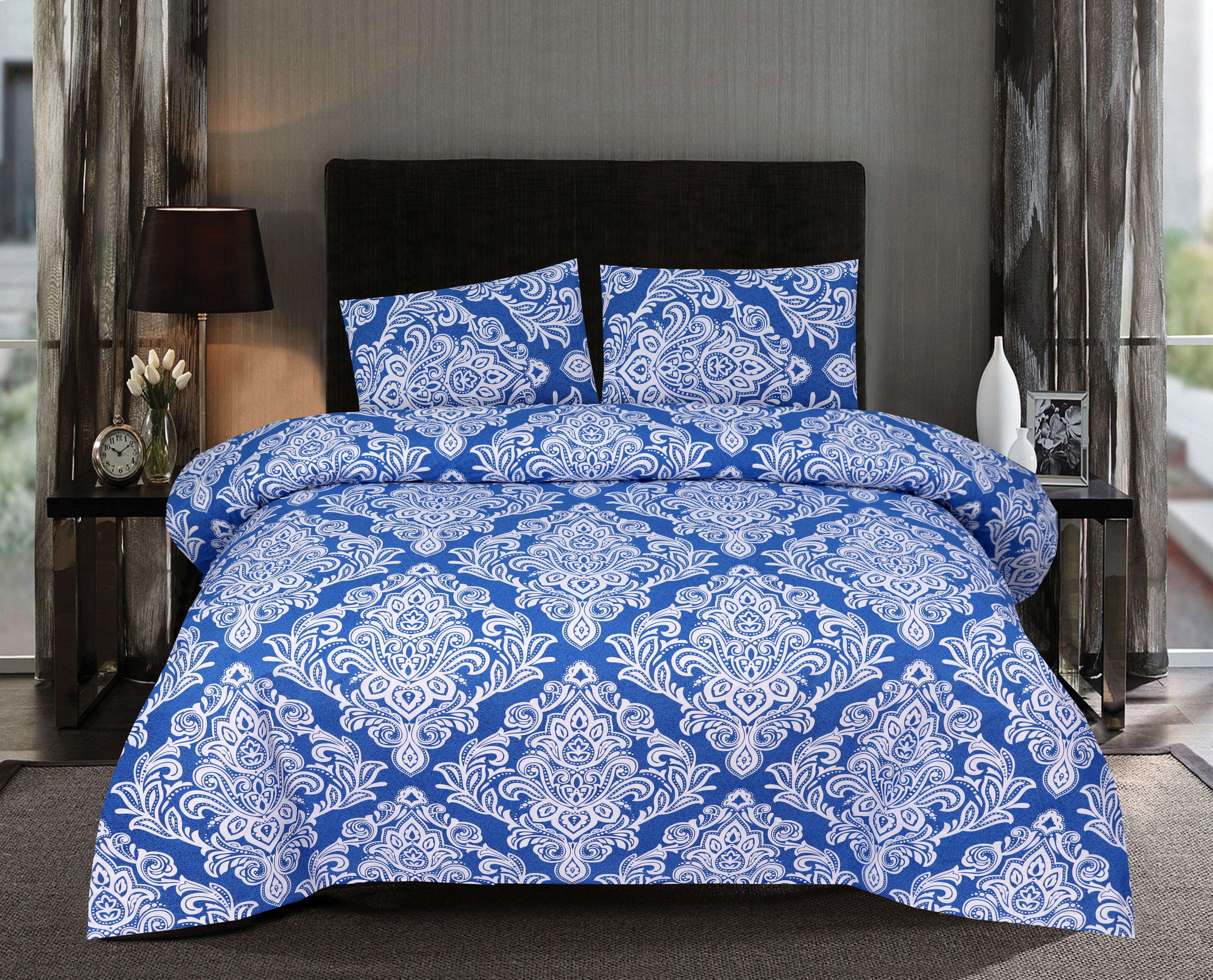 Azure Night Bloom Bed Set