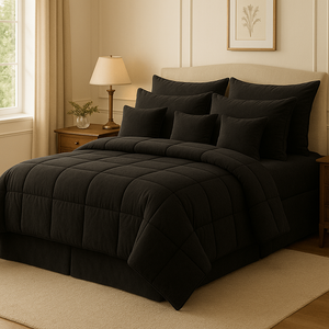 Black Fleece Comforter Set