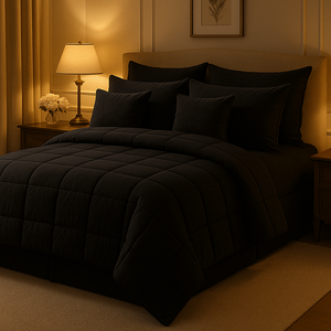 Black Fleece Comforter Set