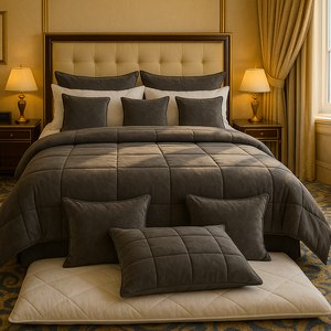 Charcoal Fleece Bridal Bed Set