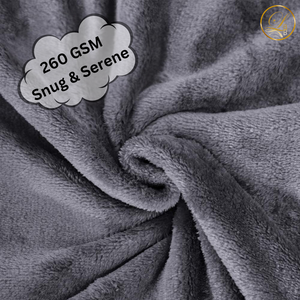 Charcoal Fleece Baby Blanket