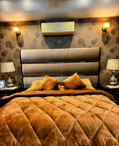 Coffee Fleece Comforter Set