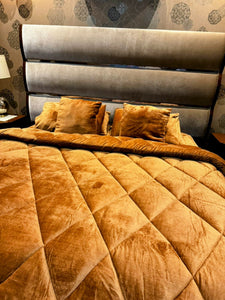 Coffee Fleece Comforter Set