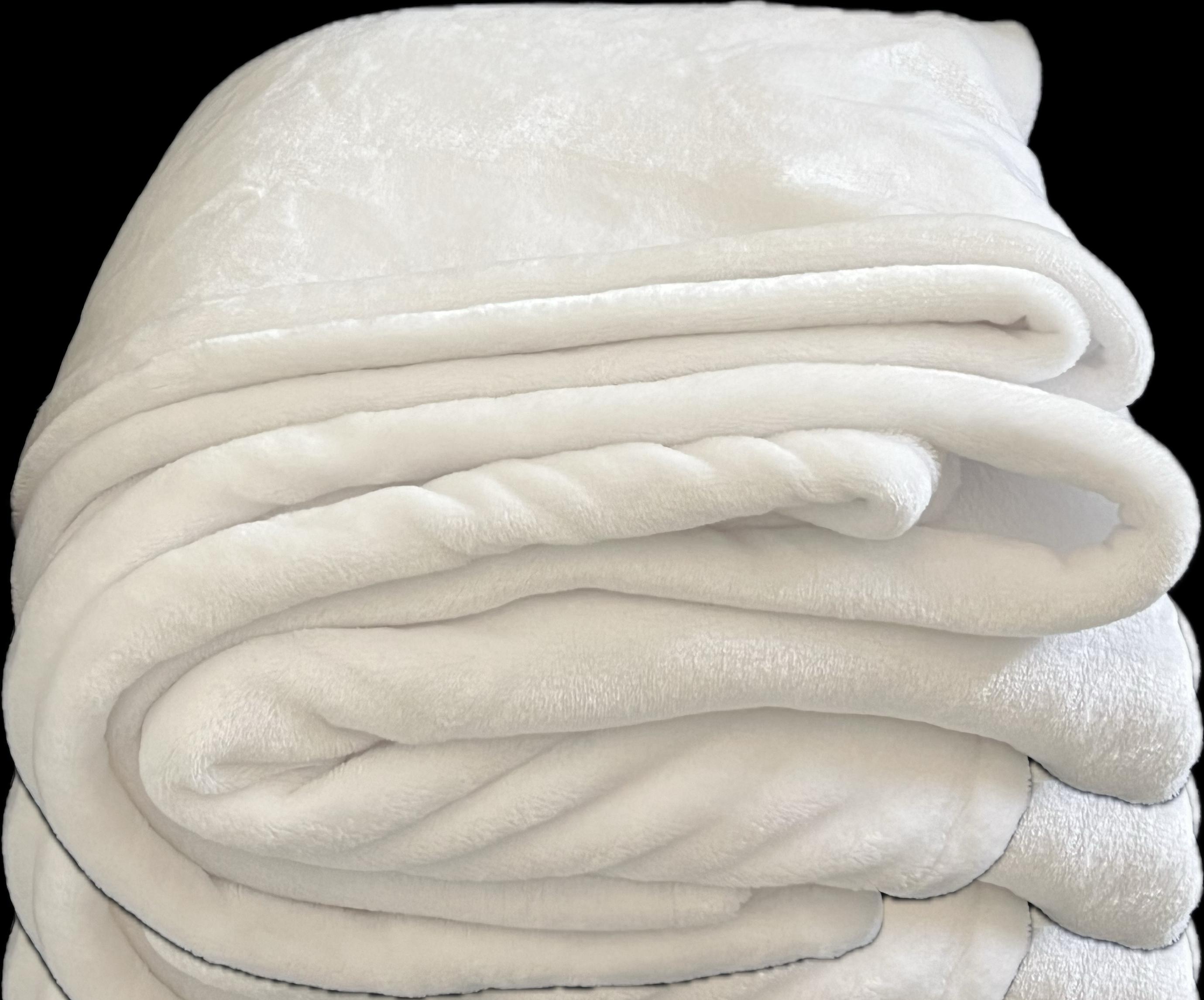 White Fleece Blanket with Pillowcases