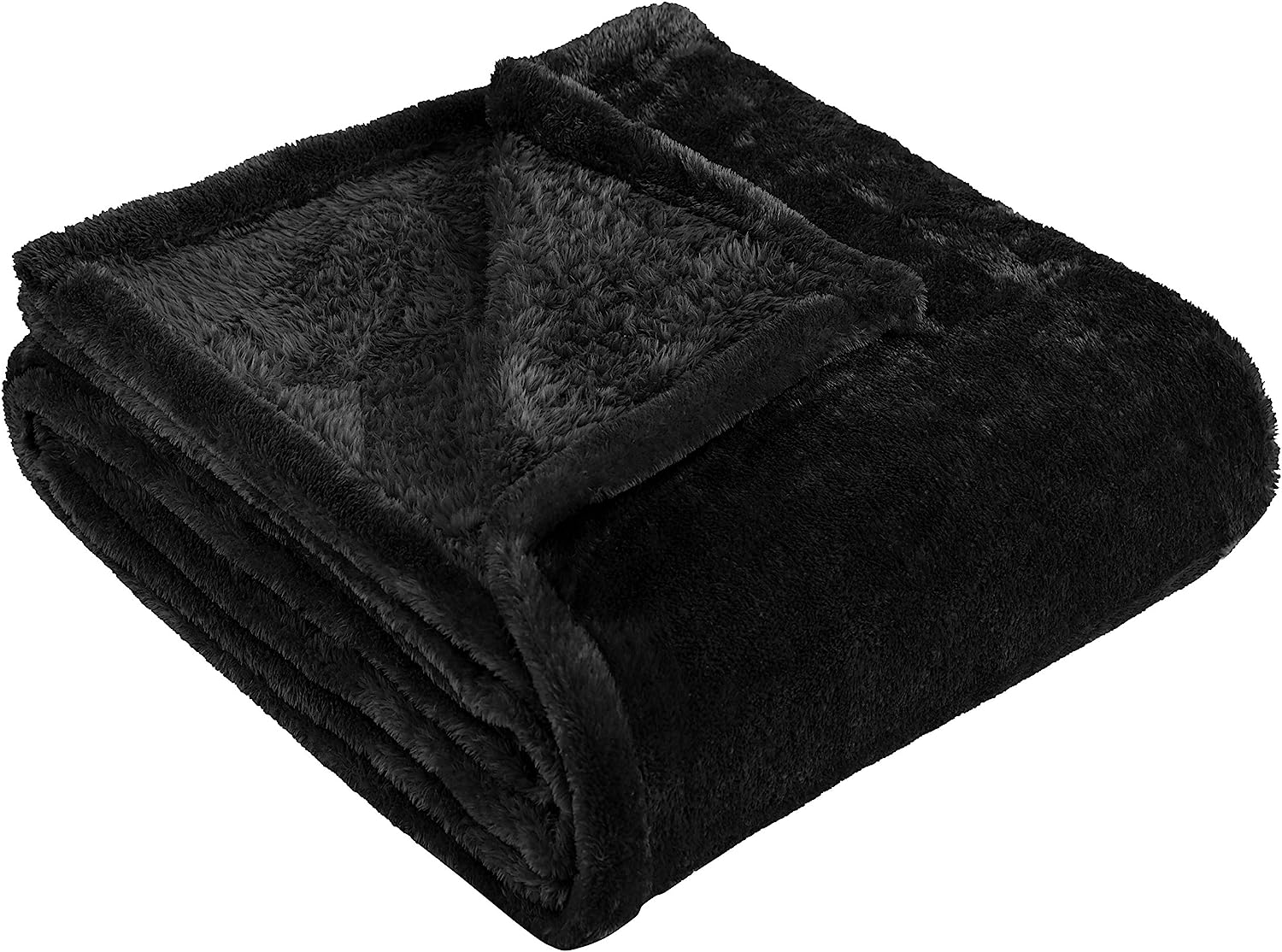 Black Fleece Blanket with Pillowcases