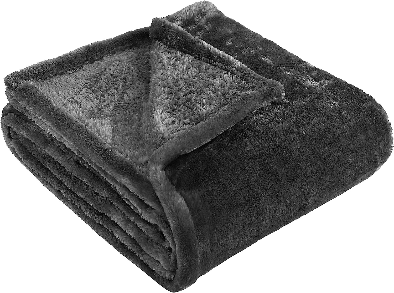 Charcoal Fleece Blanket with Pillowcases