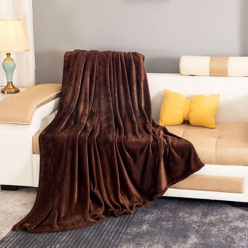 Coffee Fleece Blanket with Pillowcases