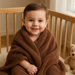 Coffee Fleece Baby Blanket