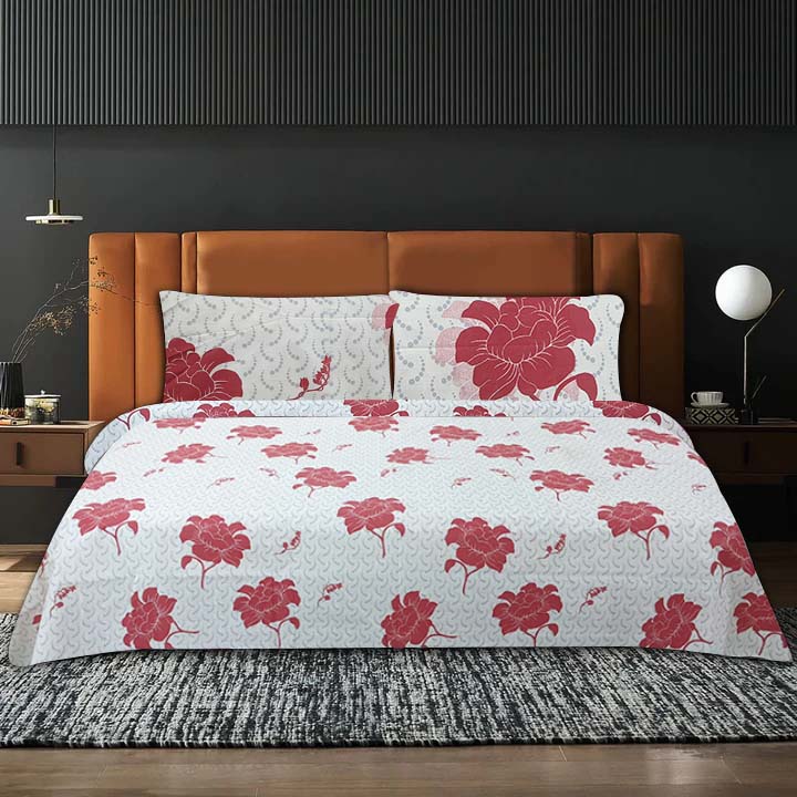 Red Flowers Bed Set