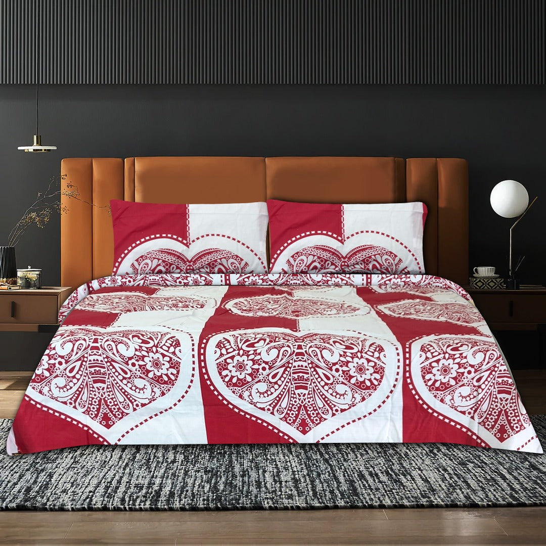 Hearts Red Bed Set