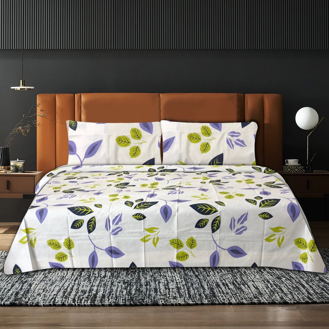 Green Leafy Bed Set